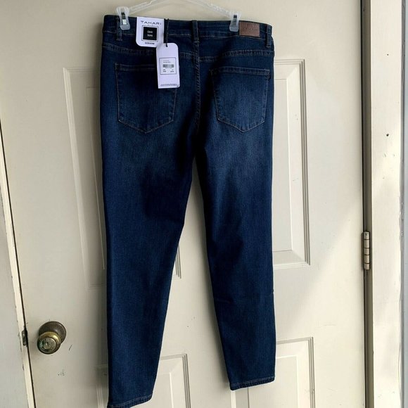 Tahari Rayon Denim Skinny Blue Jeans size 12 - Picture 3 of 14